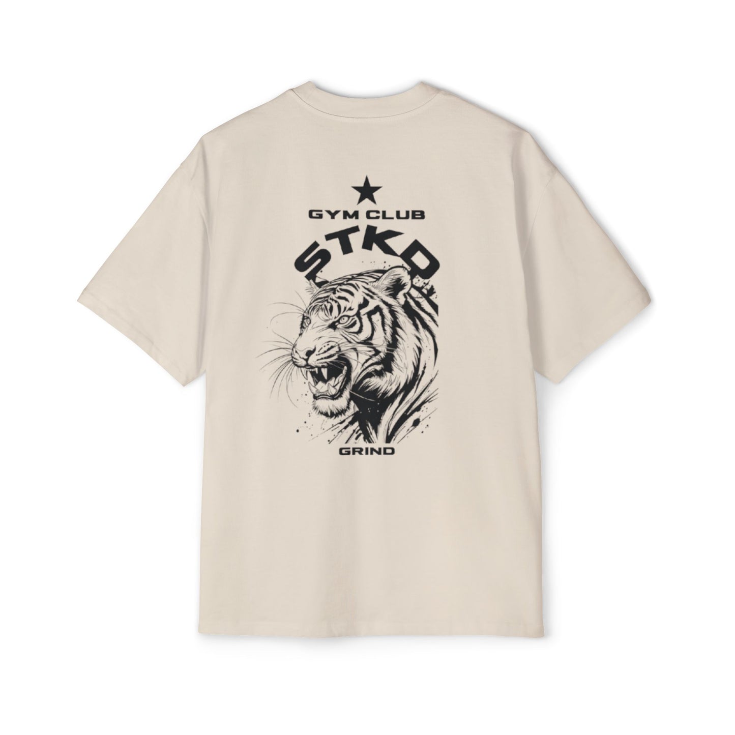 Oversized Stacked Gym Club Tee - Orchid