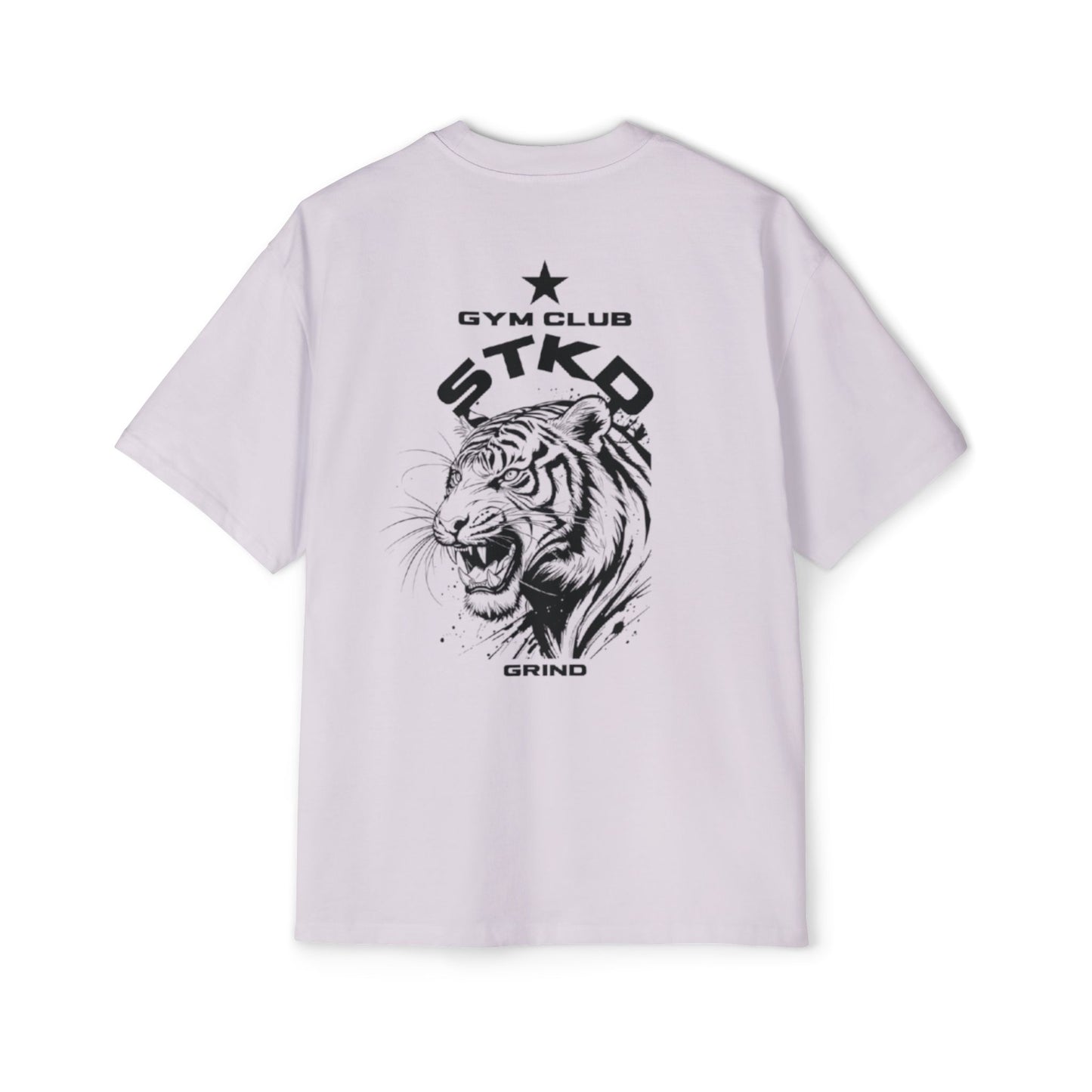 Oversized Stacked Gym Club Tee - Ecru