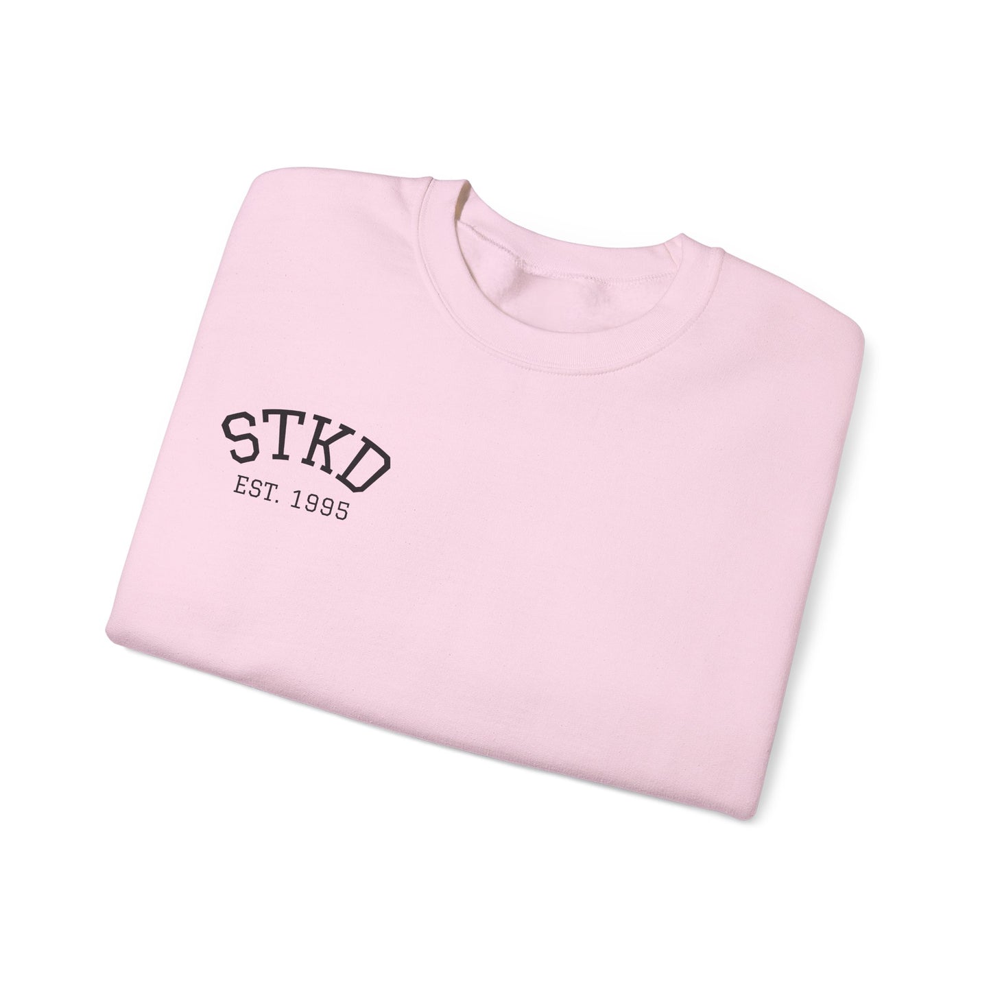 Vintage-Inspired Crewneck - Light Pink
