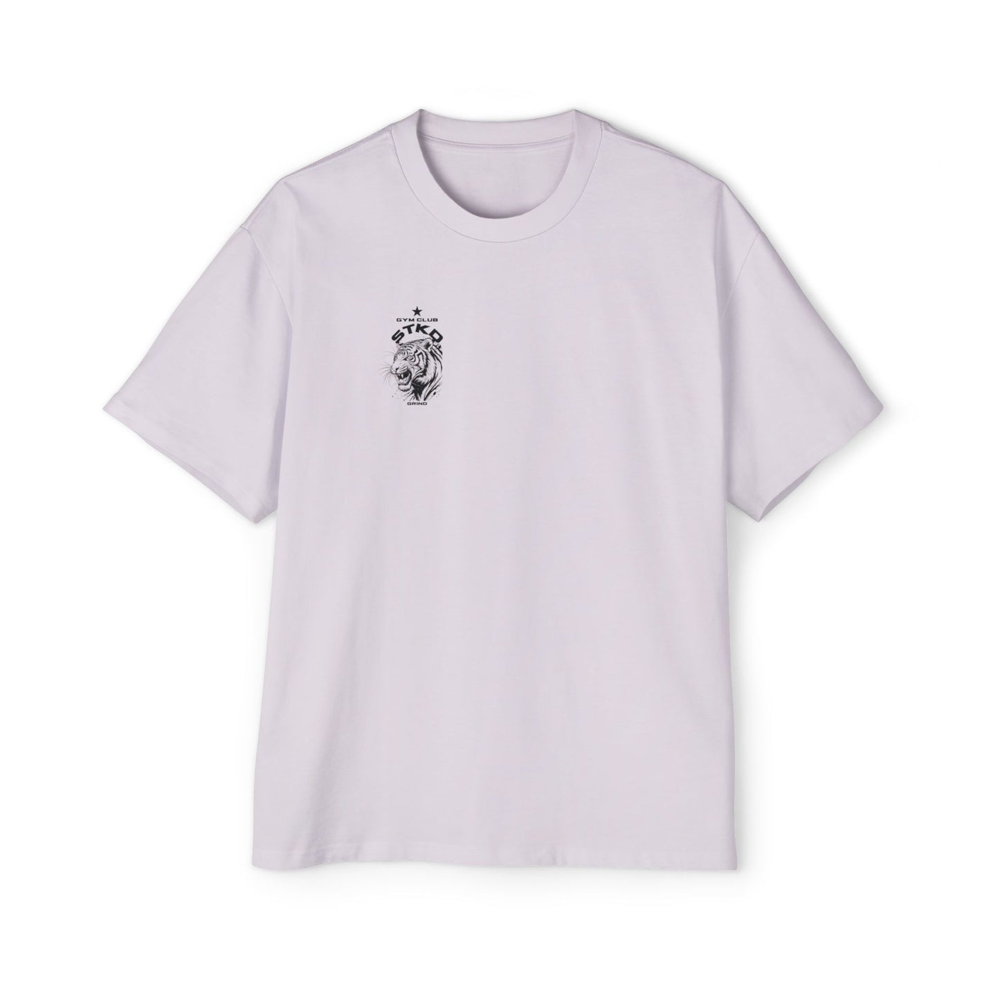 Oversized Stacked Gym Club Tee - Orchid