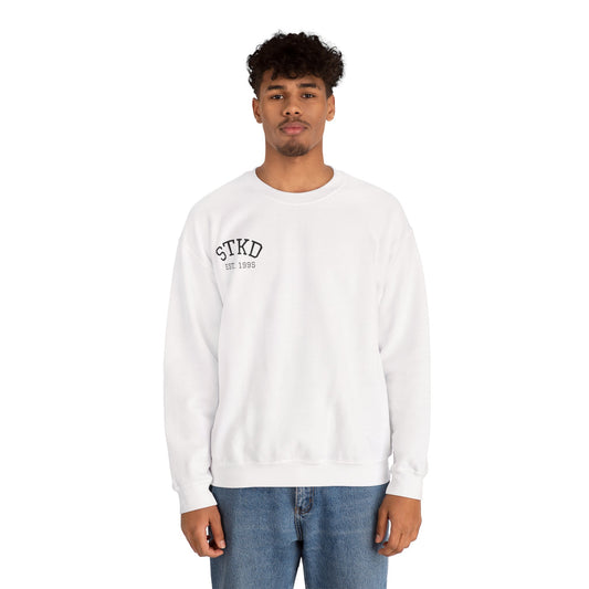 Vintage-Inspired Crewneck - White